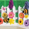 Beistle 6 Piece Cardstock Paper White Picket Fence Cut Outs Border Decorations For Summer Garden Tea Parties And Classroom Bulletin Board Décor