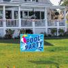 Beistle Durable Corrugated Plastic Pool Party Yard Sign Outdoor Lawn Décor, With Metal “H” Stake, Summer Swimming Birthday Party Decorations