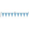 Beistle Oktoberfest Bavarian Pennant Banner, Blue and White Checkered Flag Garland for German-Themed Celebrations, Outdoor or Indoor Tent Party Decorations for Beer Festivals, 17” x 30′