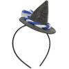 Beistle Oktoberfest Peasant Hat Headbands, 2 Pack – Gray Felt Mini Bavarian Hats with Blue and White Cording, German Festival Costume Accessories, Beer Tent Party Headwear, Adult Size