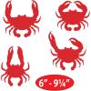 Beistle Red Crab Cutouts, 16-Count, Double-Sided Cardstock Ocean Decorations for Nautical Seafood Boils, Coastal Beach Party Supplies, Summer Gatherings 6”- 9.25”
