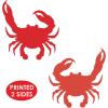 Beistle Red Crab Cutouts, 16-Count, Double-Sided Cardstock Ocean Decorations for Nautical Seafood Boils, Coastal Beach Party Supplies, Summer Gatherings 6”- 9.25”