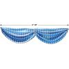 Oktoberfest Fabric Bunting (blue & white) Party Accessory (1 count) (1/Pkg)(5.10-feet)