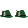 Beistle 2-Pack German Alpine Grey Felt Hats, Party Headware for Festive Celebrations, Oktoberfest Accessories for Men & Women, One Size