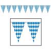 Beistle Oktoberfest Bavarian Pennant Banner, Blue and White Checkered Flag Garland for German-Themed Celebrations, Outdoor or Indoor Tent Party Decorations for Beer Festivals, 17” x 30′