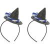 Beistle Oktoberfest Peasant Hat Headbands, 2 Pack – Gray Felt Mini Bavarian Hats with Blue and White Cording, German Festival Costume Accessories, Beer Tent Party Headwear, Adult Size