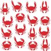 Beistle Red Crab Cutouts, 16-Count, Double-Sided Cardstock Ocean Decorations for Nautical Seafood Boils, Coastal Beach Party Supplies, Summer Gatherings 6”- 9.25”