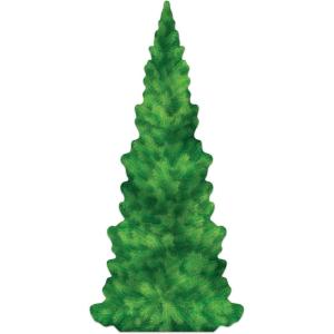 Beistle 6′ 6″ x 3′ 0.25″ Corrugated Cardboard Life Size Evergreen Tree Stand Up with Easel, Christmas Decorations, Spring & Summer Décor