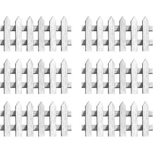 Beistle 6 Piece Cardstock Paper White Picket Fence Cut Outs Border Decorations For Summer Garden Tea Parties And Classroom Bulletin Board Décor