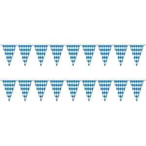 Beistle Oktoberfest Pennant Banners 2 Piece, 17″ x 30′, Blue/White