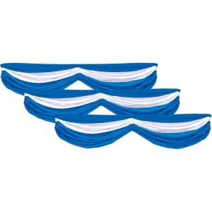 Oktoberfest Fabric Bunting (blue & white) Party Accessory (1 count) (1/Pkg)(5′ 10″ (Pack of 3))