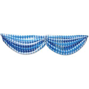 Oktoberfest Fabric Bunting (blue & white) Party Accessory (1 count) (1/Pkg)(5.10-feet)