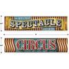 Beistle 4-Piece Vintage Circus Banners, Circus Themed Party Decorations, Fun Fair Themed Party Supplies, Carnival Halloween Party Accessories, 15″ x 5′