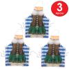 Beistle Fraulein Fabric Novelty Aprons – 3-Pack Costume Fabric Aprons with Bavarian Dirndl Print, Neck Strap and Waist Ties for Oktoberfest Parties, German Themed Events or Cooking Fun, Adult Size