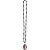 Beads w/Football Medallion (orange) Party Accessory (1 count) (1/Card)(Black)