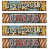 Beistle 4-Piece Vintage Circus Banners, Circus Themed Party Decorations, Fun Fair Themed Party Supplies, Carnival Halloween Party Accessories, 15″ x 5′
