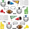 Beistle Football Photo Fun Signs Printed 2 Sides 5″ – 10.75″ (12/Pkg) – 12 Pack, Multicolored