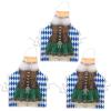 Beistle Fraulein Fabric Novelty Aprons – 3-Pack Costume Fabric Aprons with Bavarian Dirndl Print, Neck Strap and Waist Ties for Oktoberfest Parties, German Themed Events or Cooking Fun, Adult Size