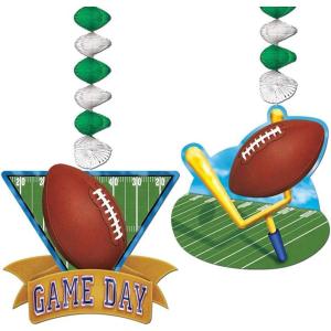 Beistle 2-Pack Game Day Football Danglers for Parties, 30-Inch