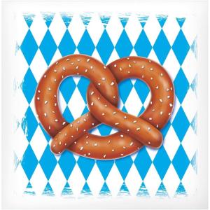 Beistle 50 Pack Oktoberfest Pretzel Bags, 6” x 5.75”- Bavarian Themed Party Supplies, German Beer Festival Treat Bags, Biergarten Snack Holders