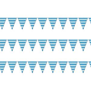 Beistle S50970AZ3 Oktoberfest Pennant Banner 3 Piece, Blue/White(3)