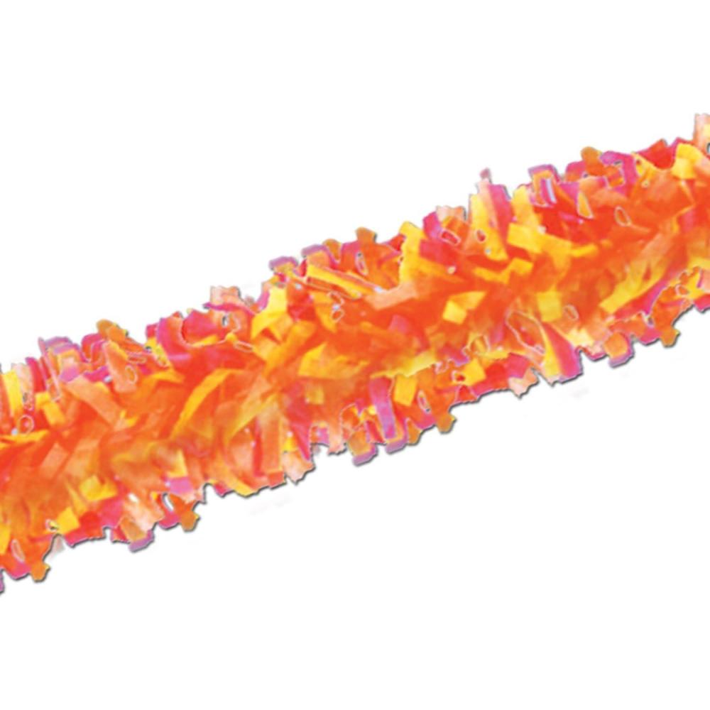 image:imageBeistle Orange and Black Tissue Festooning Garland1 PcGolden YellowOrangeRed