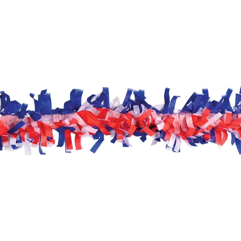 image:imageBeistle Orange and Black Tissue Festooning Garland1 PcRed White and Blue