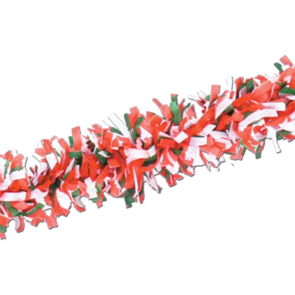 image:imageBeistle Orange and Black Tissue Festooning Garland1 PcRedWhiteGreen