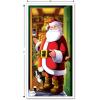 Beistle Christmas Door Cover Set – 2 Pack, Gingerbread House & Santa Scene, All-Weather Front Door Decorations, Festive Holiday Backdrop, Entryway Décor for Homes, Offices & Winter Parties, 5′ × 30″