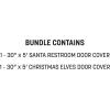 Beistle Christmas Door Cover Set – 2 Pack, Santa Restroom & Christmas Elves, All-Weather Front Door Decorations, Funny Holiday Entryway Décor for Homes, Offices, Festive Parties, and Events, 5′ x 30″