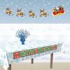 Beistle Holiday Streamer Bundle – Metallic “Happy Holidays” Fringe Banner and Santa & Sleigh Streamer Decorations, Festive Christmas Hanging Decor for Winter Parties, Offices, Home & Retail Displays