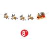 Beistle Holiday Streamer Bundle – Metallic “Happy Holidays” Fringe Banner and Santa & Sleigh Streamer Decorations, Festive Christmas Hanging Decor for Winter Parties, Offices, Home & Retail Displays