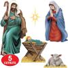Beistle Nativity Scene Cutouts – 5 Piece, Double-Sided Cardstock Decoration Set, Traditional Christmas Religious Display for Church Events, Seasonal Holiday Décor & Faith-Themed Settings, 7″–28″