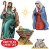 Beistle Nativity Scene Cutouts – 5 Piece, Double-Sided Cardstock Decoration Set, Traditional Christmas Religious Display for Church Events, Seasonal Holiday Décor & Faith-Themed Settings, 7″–28″