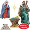Beistle Nativity Scene Cutouts – 5 Piece, Double-Sided Cardstock Decoration Set, Traditional Christmas Religious Display for Church Events, Seasonal Holiday Décor & Faith-Themed Settings, 7″–28″