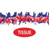 Beistle Orange and Black Tissue Festooning Garland-1 Pc(Red White and Blue)