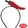 Beistle Chili Pepper Headband – Plush Red Chili Costume Headpiece, Novelty Food-Themed Accessory for Halloween Costumes, Fiesta Parties, Photo Booth Props, Themed Events & Food Competitions