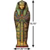 Beistle Sarcophagus Stand-Up – Freestanding Egyptian Pharaoh Tomb Decoration, Cardboard Ancient Egypt Cutout Prop with Easel for Halloween, Archaeology Themes & Historical Event Décor, 6′ 3¾” x 26″
