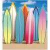 Beistle Surfboard Photo Prop – Freestanding Beach Scene Decoration, Cardboard Surfer Display with Attached Easel for Tropical & Summer Events, Photo Booth Backdrops & Hawaiian Luau Parties, 7′ x 6′