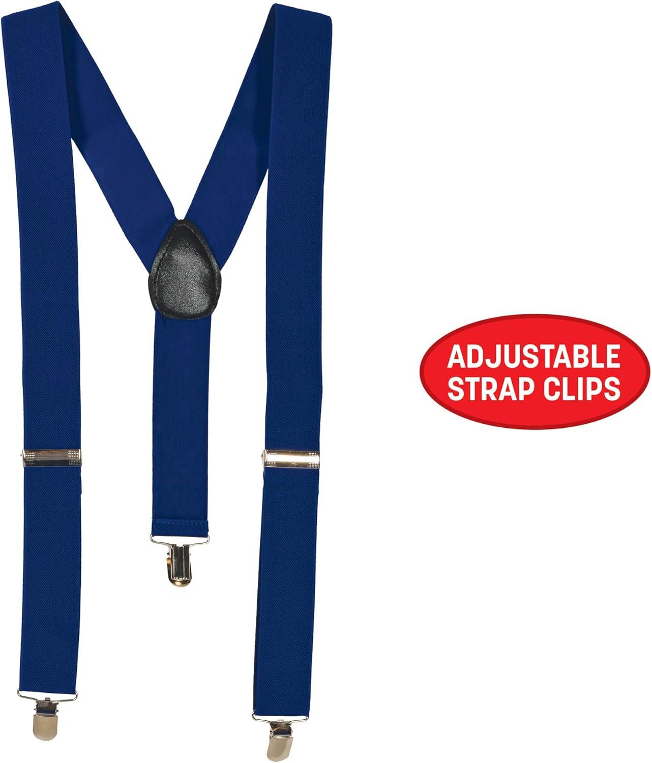 image:imageBeistle Blue Suspenders Adjustable Costume Suspenders Classic YBack ClipOn Braces Novelty Spirit Accessory for Halloween Costumes Stage Performances Photo Booth Props amp Themed Party Wear