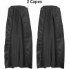 Beistle Black Fabric Capes – 2 Pack, Lightweight Polyester Costume Capes with Tie Closures, Hero Accessories for Halloween, Cosplay, Theatrical Costumes, Group Themes & Photo Booth Props, 30″