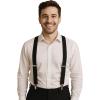 Beistle Black Suspenders – Adjustable Costume Suspenders, Classic Y-Back Clip-On Braces, Novelty Spirit Accessory for Halloween Costumes, Stage Performances, Photo Booth Props & Themed Party Wear
