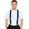Beistle Blue Suspenders – Adjustable Costume Suspenders, Classic Y-Back Clip-On Braces, Novelty Spirit Accessory for Halloween Costumes, Stage Performances, Photo Booth Props & Themed Party Wear