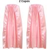 Beistle Pink Fabric Capes – 2 Pack, Lightweight Polyester Costume Capes with Tie Closures, Hero Accessories for Halloween, Cosplay, Theatrical Costumes, Group Themes & Photo Booth Props, 30″
