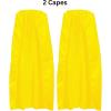 Beistle Yellow Fabric Capes – 2 Pack, Lightweight Polyester Costume Capes with Tie Closures, Hero Accessories for Halloween, Cosplay, Theatrical Costumes, Group Themes & Photo Booth Props, 30″