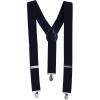 Beistle Black Suspenders – Adjustable Costume Suspenders, Classic Y-Back Clip-On Braces, Novelty Spirit Accessory for Halloween Costumes, Stage Performances, Photo Booth Props & Themed Party Wear