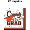 Beistle Orange Congrats Grad Beverage Napkins – 72 Pack, 2-Ply Graduation Party Tableware, Disposable Paper Napkins, Commencement Celebration Dining Supplies, Class Event Banquet Table Setting, 5″