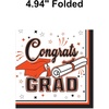 Beistle Orange Congrats Grad Beverage Napkins – 72 Pack, 2-Ply Graduation Party Tableware, Disposable Paper Napkins, Commencement Celebration Dining Supplies, Class Event Banquet Table Setting, 5″