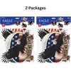 Beistle Patriotic Eagle Cutouts – 8 Pack, American Flag Bald Eagle Decorations, USA Independence Theme Wall Décor, Fourth of July Party Supplies, Red White Blue Holiday Event Accents, 9″–12¼”