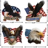 Beistle Patriotic Eagle Cutouts – 8 Pack, American Flag Bald Eagle Decorations, USA Independence Theme Wall Décor, Fourth of July Party Supplies, Red White Blue Holiday Event Accents, 9″–12¼”